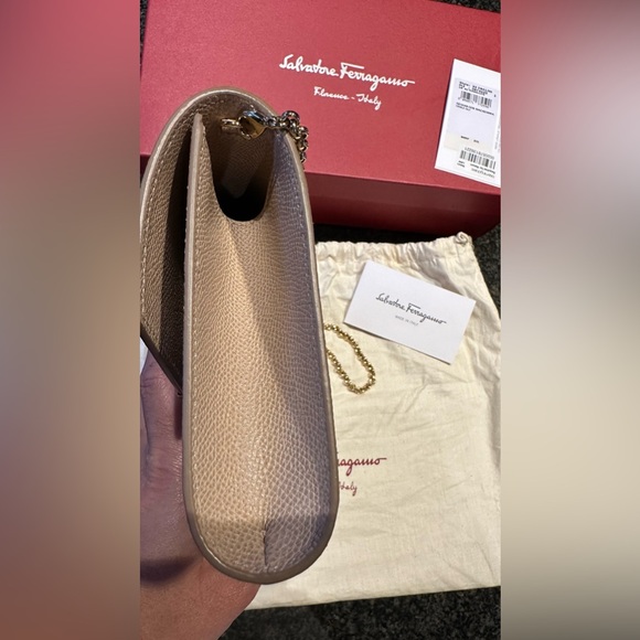 Salvatore Ferragamo Gancini Clutch Bag - Beige - Picture 8 of 13